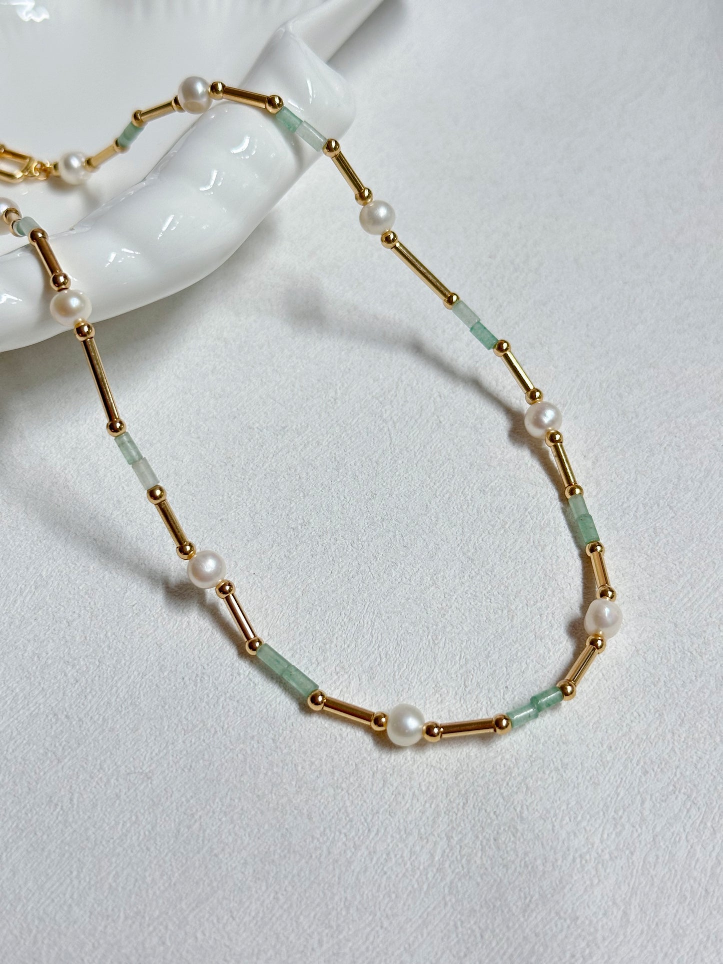 Breeze Natural Stone Beaded Necklace