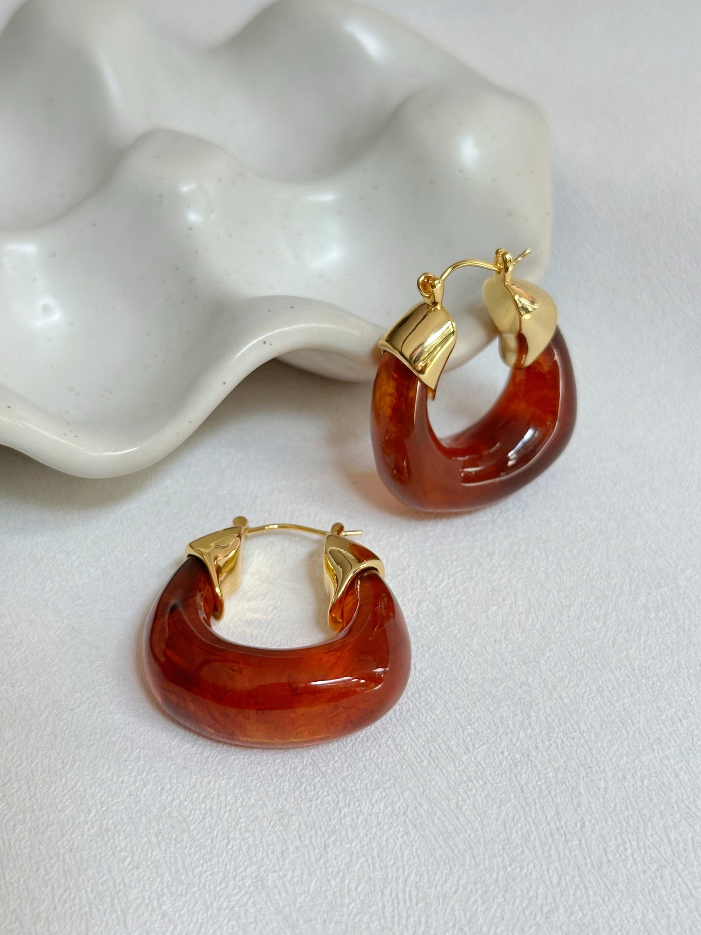 Amber Chunky Earrings