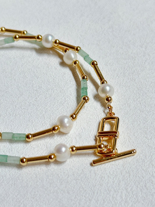 Breeze Natural Stone Beaded Necklace