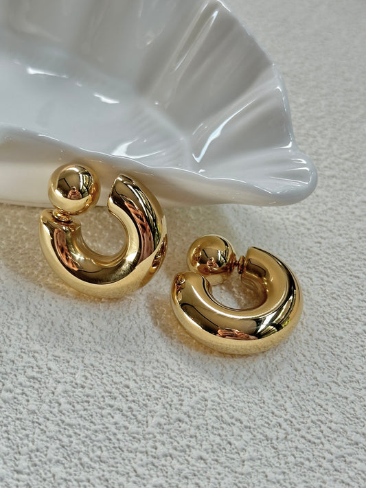 Sable Chunky Hoop Earrings
