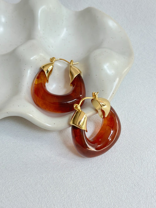 Amber Chunky Earrings